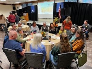 People at round table at the convention